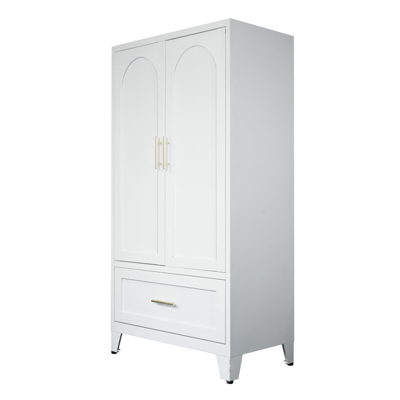 Garde-robe moderne en acier peu encombrante, rangement réglable pour la maison et le bureau