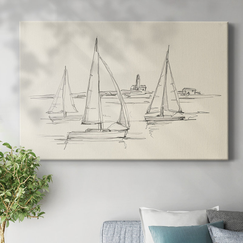 «Coastal Contour S Croquis II», toile tendue avec châssis, H 12 po x l 18 po