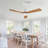 Hot Sales 52 Inch Modern  Ceiling Fan With 3 Color Dimmable 3 Solide Wood Blades Remote Control Reversible DC Motor With Led Light-962906599-962906592