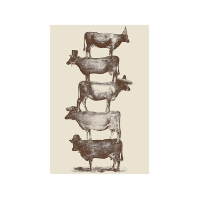 Cow Cow Nuts by Florent Bodart - Print on Canvas