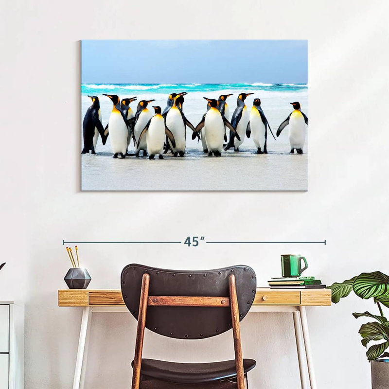 Crowle Penguins aux îles Falkland, H 26 po x l 39 po