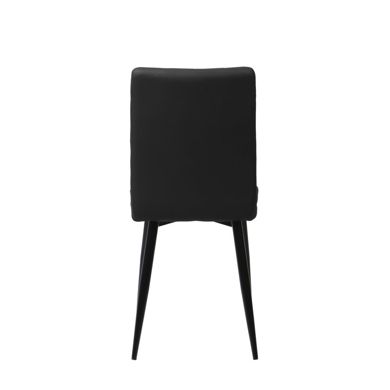 Tufted Upholstered Side Chair in Black