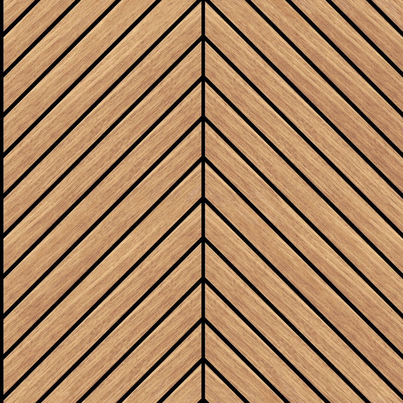 Chevron Slat - Oak, Oak