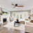 52" Flush Mount Ceiling Fan Wood Blades Ceiling Fan With Light With Remote Control