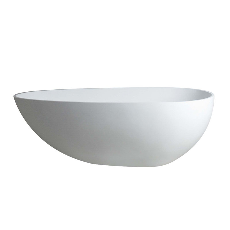 59" Small Size Artificial Stone Solid Surface Freestanding Bathtub
