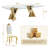 Modern Dining Room Sets,  94.49" Rectangular Tempered Glass Dining Table With Stainless Steel Dining Chairs-1725994422-1720990300-1720990291