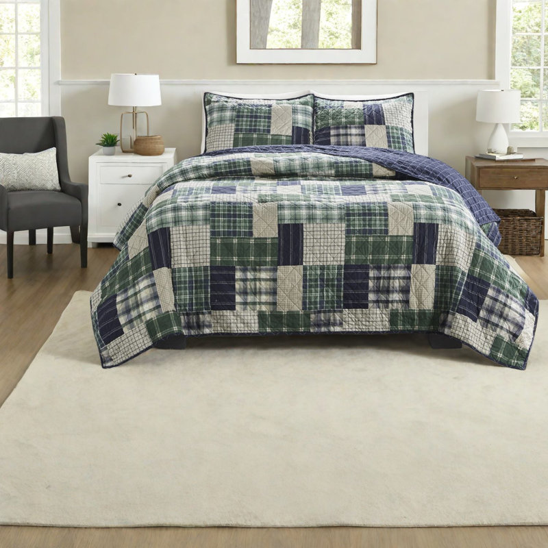 Rustic Reversible Bedding Sets, Microfiber, Cabin Style For Home