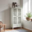 Armoire d'appoint en bois sculpté à 2 portes avec tiroir Anadia-1430720659