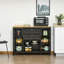 Buffet avec 2 tiroirs et 3 armoires de rangement, brun