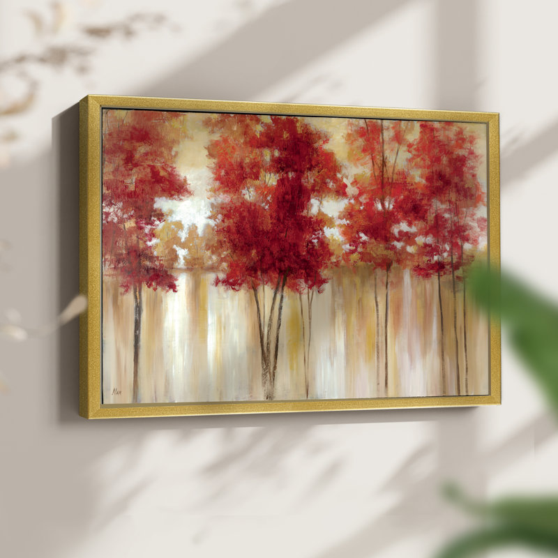 Red Trees -Framed Print - Restickable, 22" H x 28" W