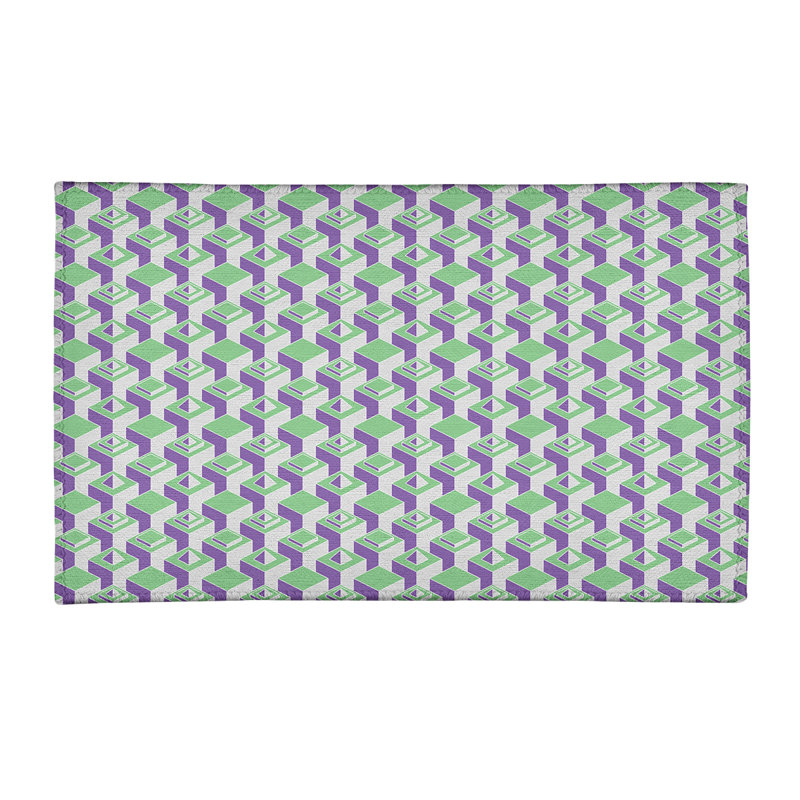 Chenille Geometric Indoor Rug, Rectangle 3' x 5'