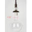 Abat-jour sphérique en verre transparent H 4,75 po Jehor
