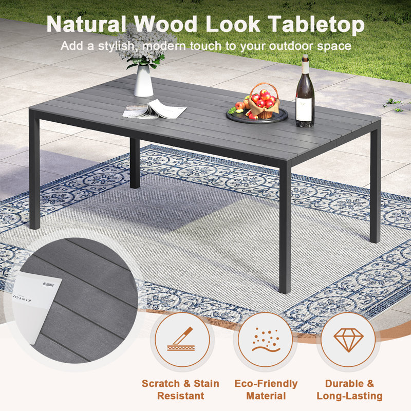 patio dining set, Grey