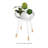 2-Tone Tray Top Round End Table, White-357658347