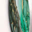 Turquoise et gris, art abstrait fluide de luxe I - art mural moderne en métal-68853752