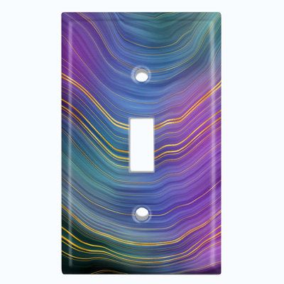 Patterned 1 - Gang Toggle Light Switch Standard Wall Plate