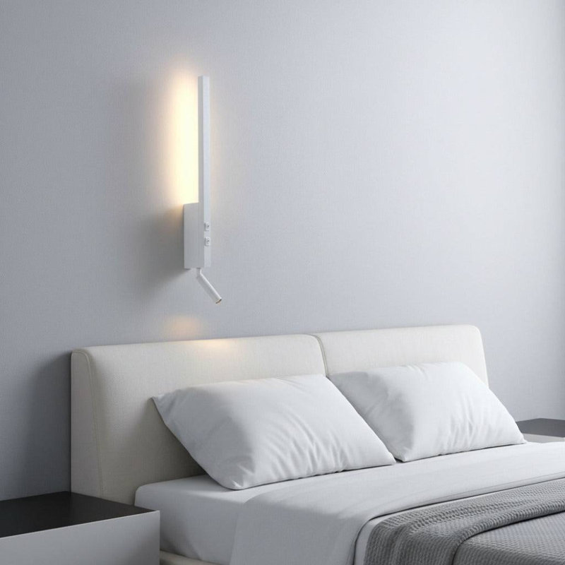 UltraBeam 5 Watt White Bedside Wall Light With Reading Light