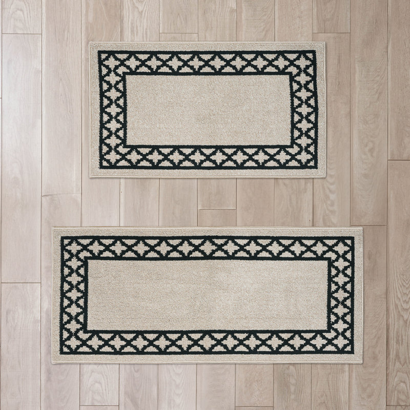 Nautica Collin Border Machine Washable All Loop Tufted Rugs