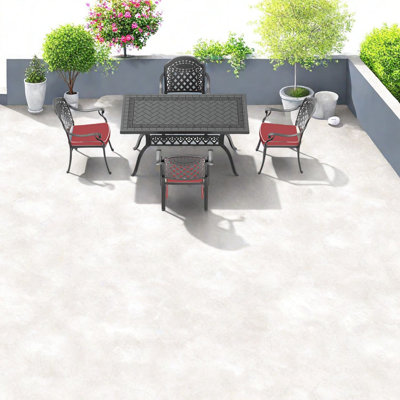 Ensemble de salle à manger de patio en 2 pièces, ensemble moderne en aluminium moulé avec coussins rouges