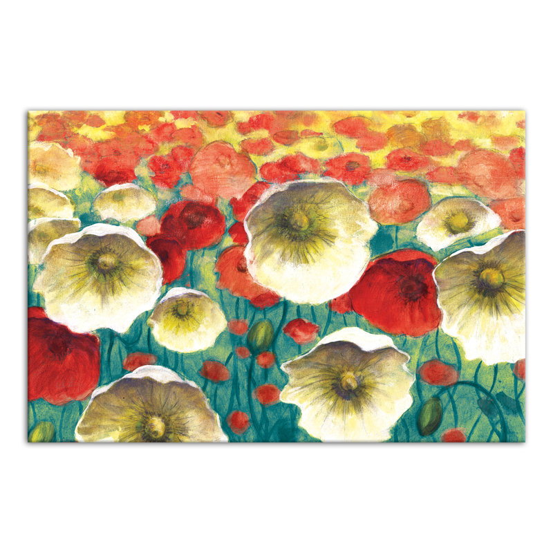 Coquelicots - Impression sur toile tendue, 24 po x 36 po, Toile tendue