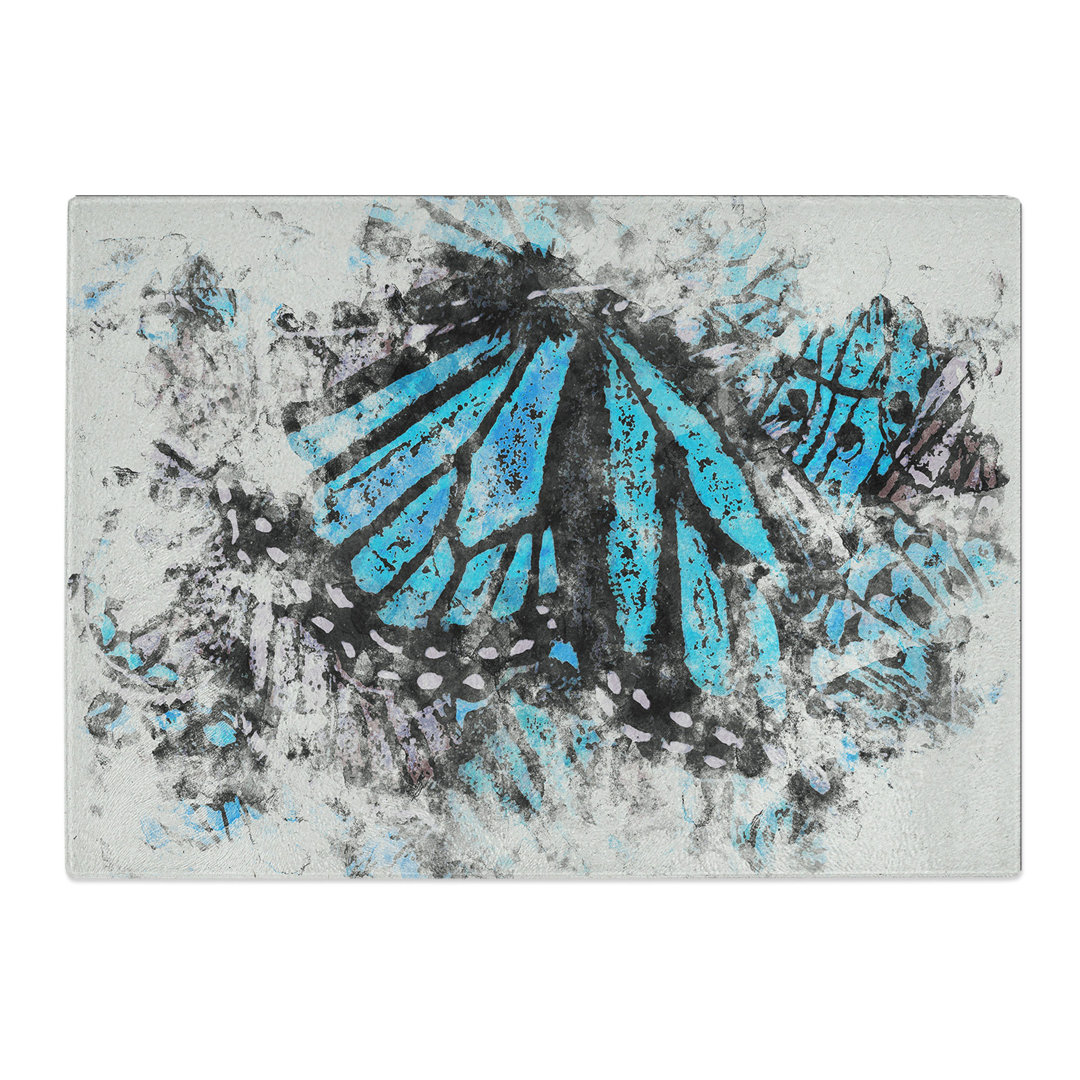 Tempered Glass the Blue Butterfly Effect Chopping Board