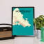 Honolulu City Map - No Frame Print-436208233