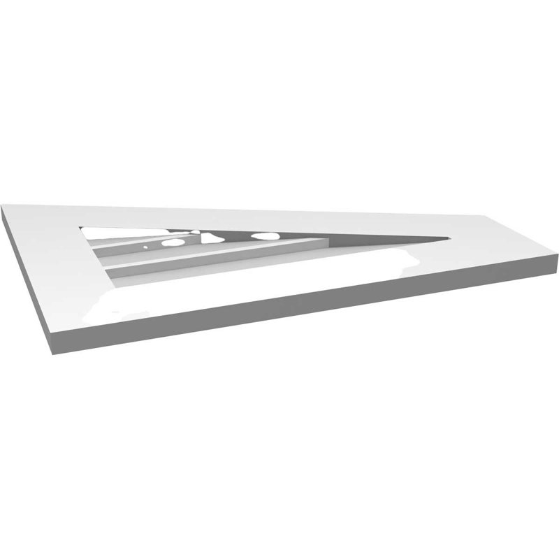 Évent en poire non-fonctionnel Signature, H 1 po x L 24 po x l 18 po
