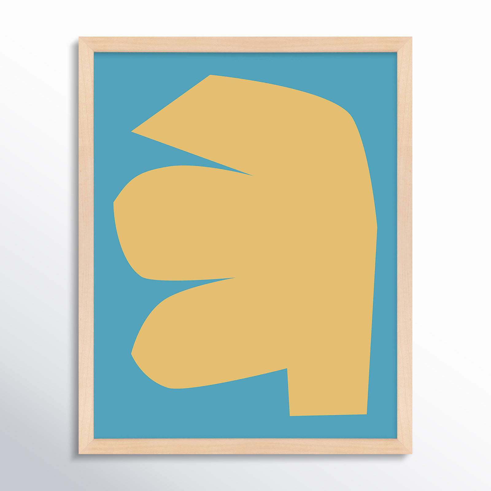 Blue Study 1 Print by Michael Kempen, 30"H x 24"W x 1.25"D, Maple Framed
