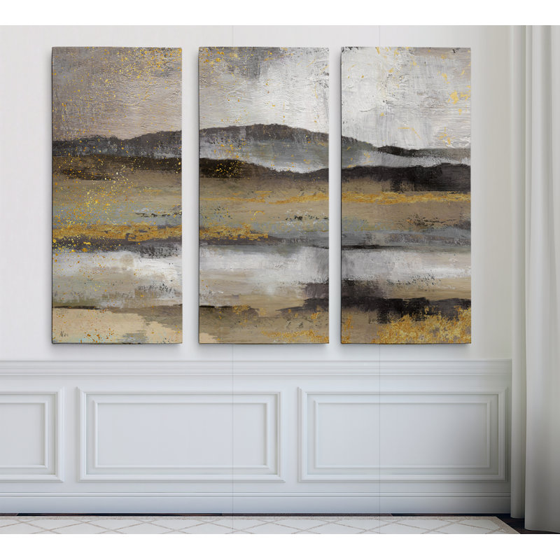 Rolling Hills - Ensemble de 3 reproductions d'images sur toiles tendues, H 40 po x l 60 po x P 1,5 po