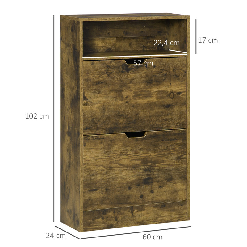 2 Pair Shoe Storage Cabinet