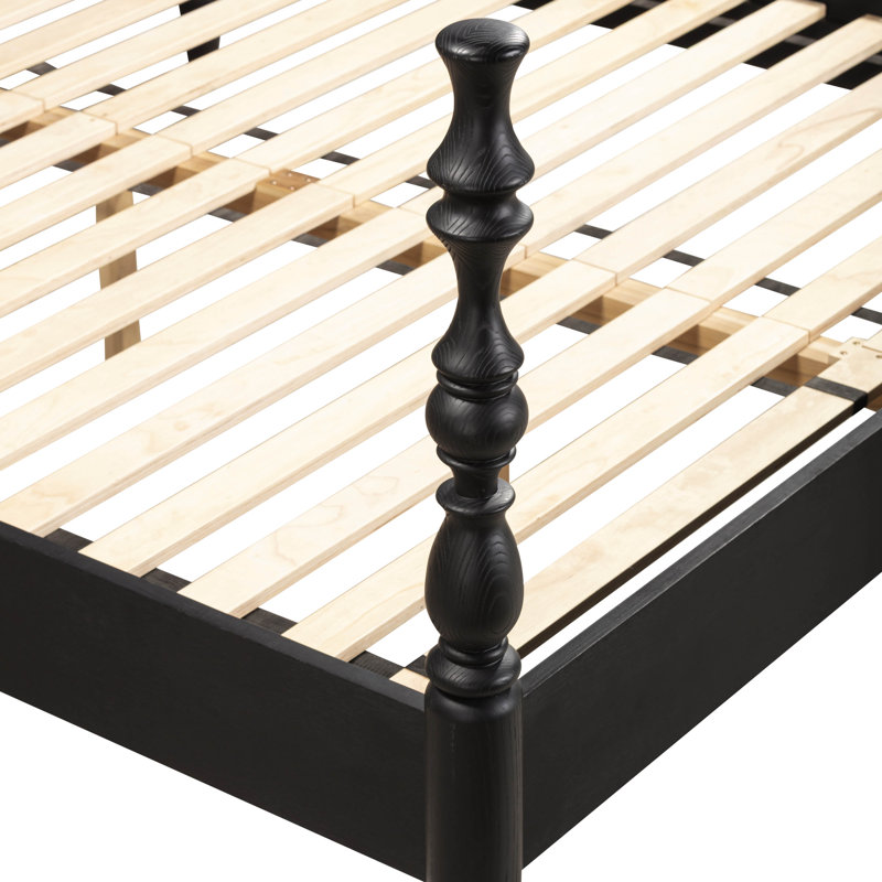 Rosalie Black Ash King Bed, Black, King