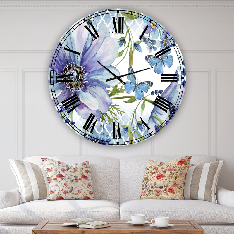 Sheila's Lovely Garden-JP3930 - Horloge murale surdimensionnée, Moyen