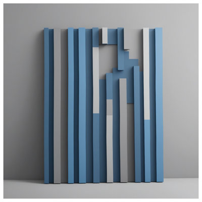 Blue Grey Vertical Structures Quilted Bedspread All Sizes