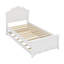 Lit plateforme simple en bois avec tête de lit et lit gigogne