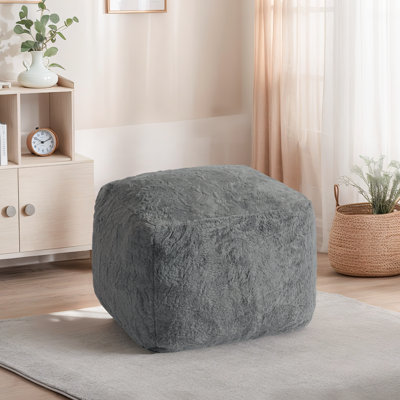 Repose-pieds repose-pieds en mousse viscoélastique avec repose-pieds de 15,8 po d'épaisseur avec housse lavable, rembourrage complet de 8,8 lb pour le salon, la chambre à coucher, le canapé, gris