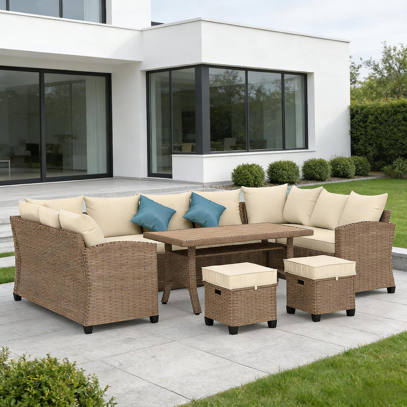 Canapé modulaire pour patio, ensemble de conversation pour l'extérieur