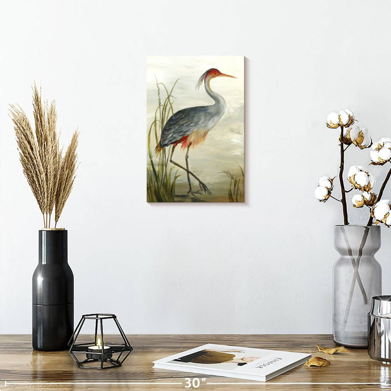 Grey Heron, reproduction sur toile, H 12 po x l 8 po x P 1 po