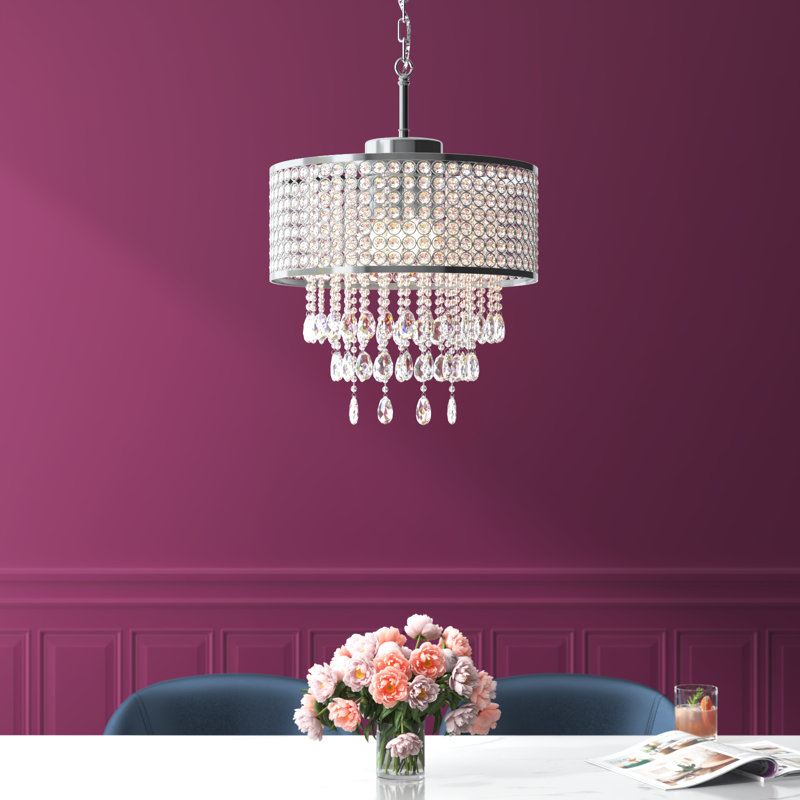 Orlando 5 - Light Dimmable Drum Chandelier