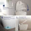 Toilette allongée intelligente Piedmont avec fonction bidet sans réservoir, siège chauffant, chasse automatique sans contact, siège à fermeture en douceur, veilleuse et mode économique (télécommande incluse)