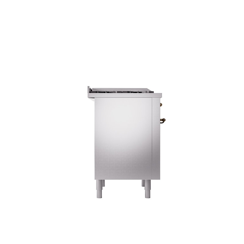 ILVE Nostalgie II 36 Dual Fuel Range, knobs, Stainless Steel/Bronze, Liquid Propane