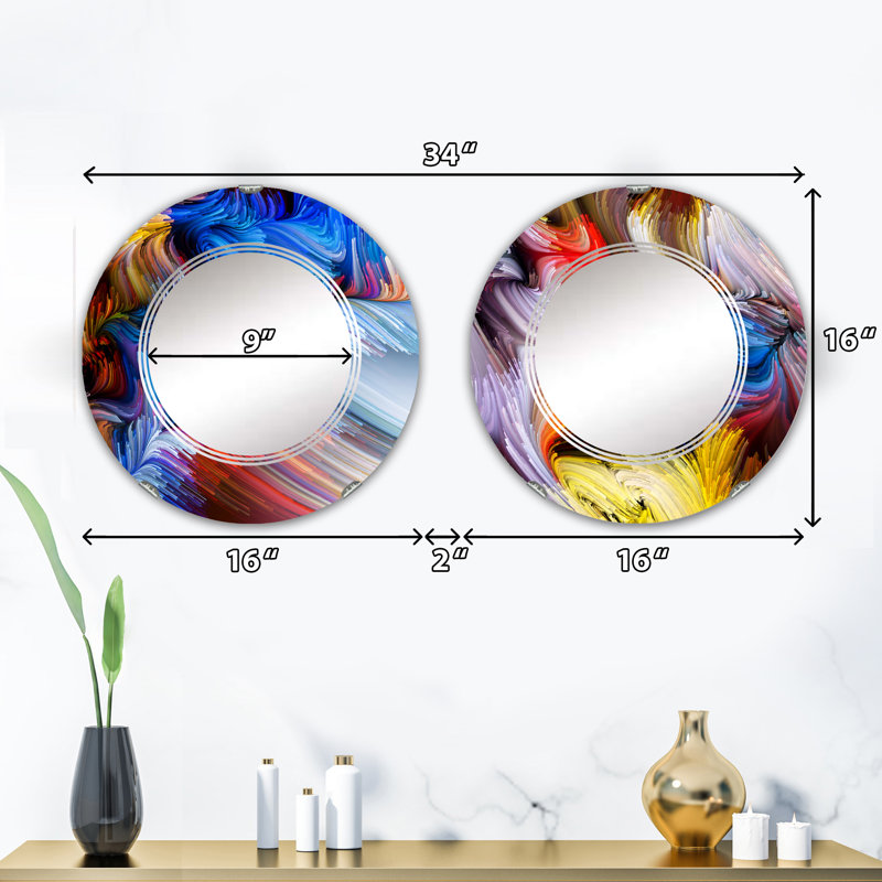 Ensemble de 2 miroirs sans cadre