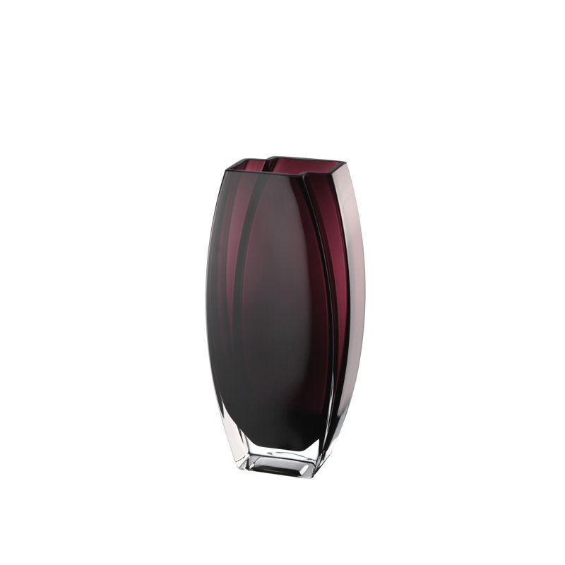Glass - Vase - Amethyst - 10.25" Height - Heavy Durable  - Made in Europe - by Barski, Red, 10.25" H x 4.6" W x 2.25" D