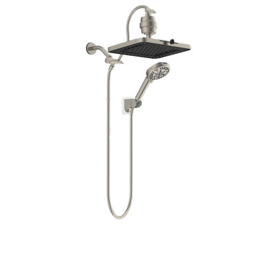 13'' High Pressure 5-Spray Rainfall Shower Head,With 10-Mode Handheld Spray, 20 Stage Shower Filter, 12'' Adjustable Extension Arm, 71'' Hose