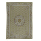 Hand-Knotted High-Quality Yellow and Ivory Area Rug