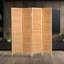 6 Ft. Tall Wooden Louvered Room Divider Walnut 3 Panel-1123949886-1123949875