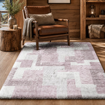 Washable Geometric Indoor Rug