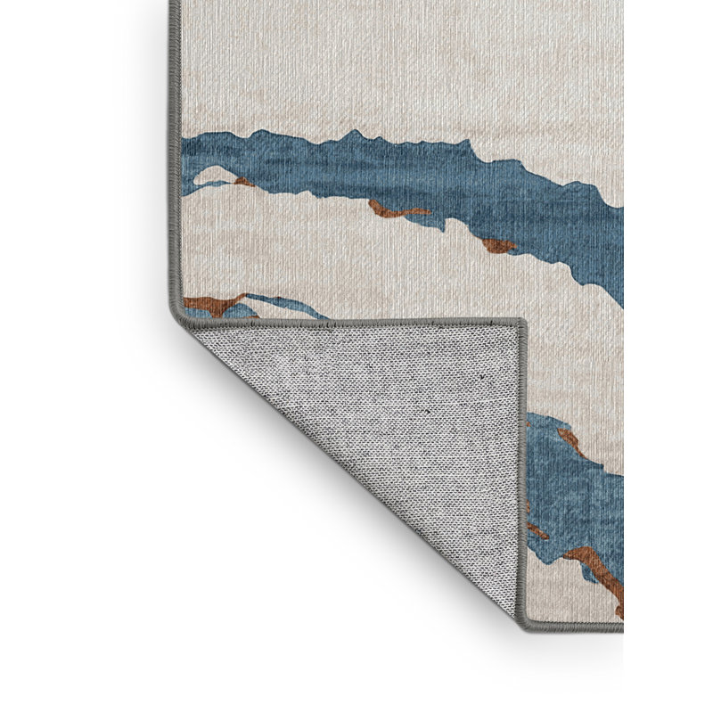 Machine Washable Gray Area Rug, Rectangle 8' x 10'