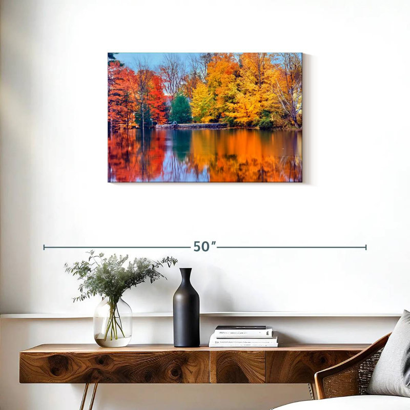 Feuillage d'automne coloré Alvord, lac Ossipee, H 20 po x l 30 po