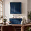 Armoire murale 33 po en bois massif bleu marine avec 3 tablettes réglables prêtes à assembler pour la cuisine, la salle de bain, la buanderie et le garage (l 33 po x P 12 po x H 42 po)-129386855