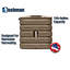 Bushman 130 Gallon Slimline Rainwater Harvesting Tank - Mocha